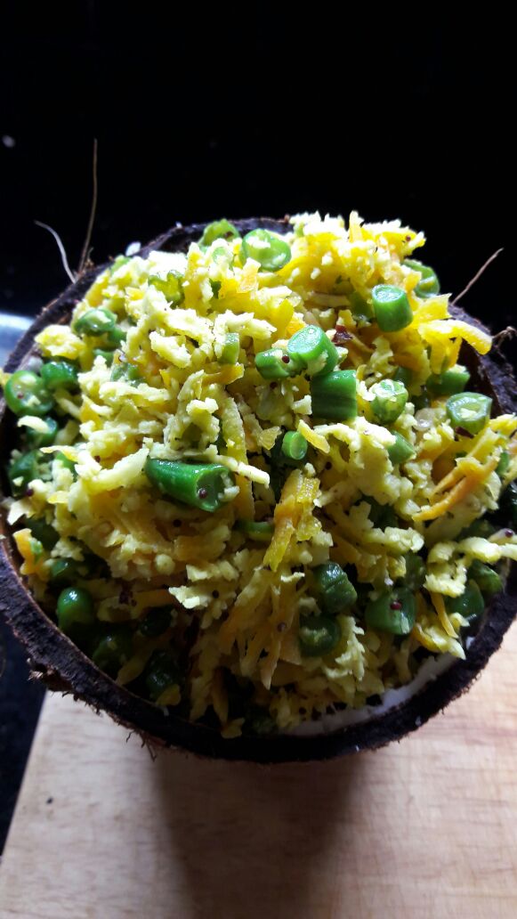 Carrot beans thoran